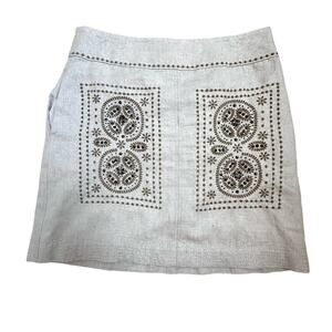 Floreat Athropologie|First Rays Embroidered Skirt|SZ‎ 6